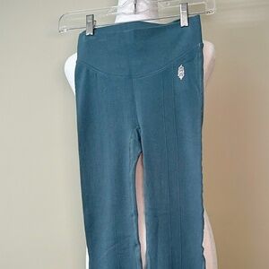 Flare Ribbed Leggings in Blue by Free People Movement (XS/S)